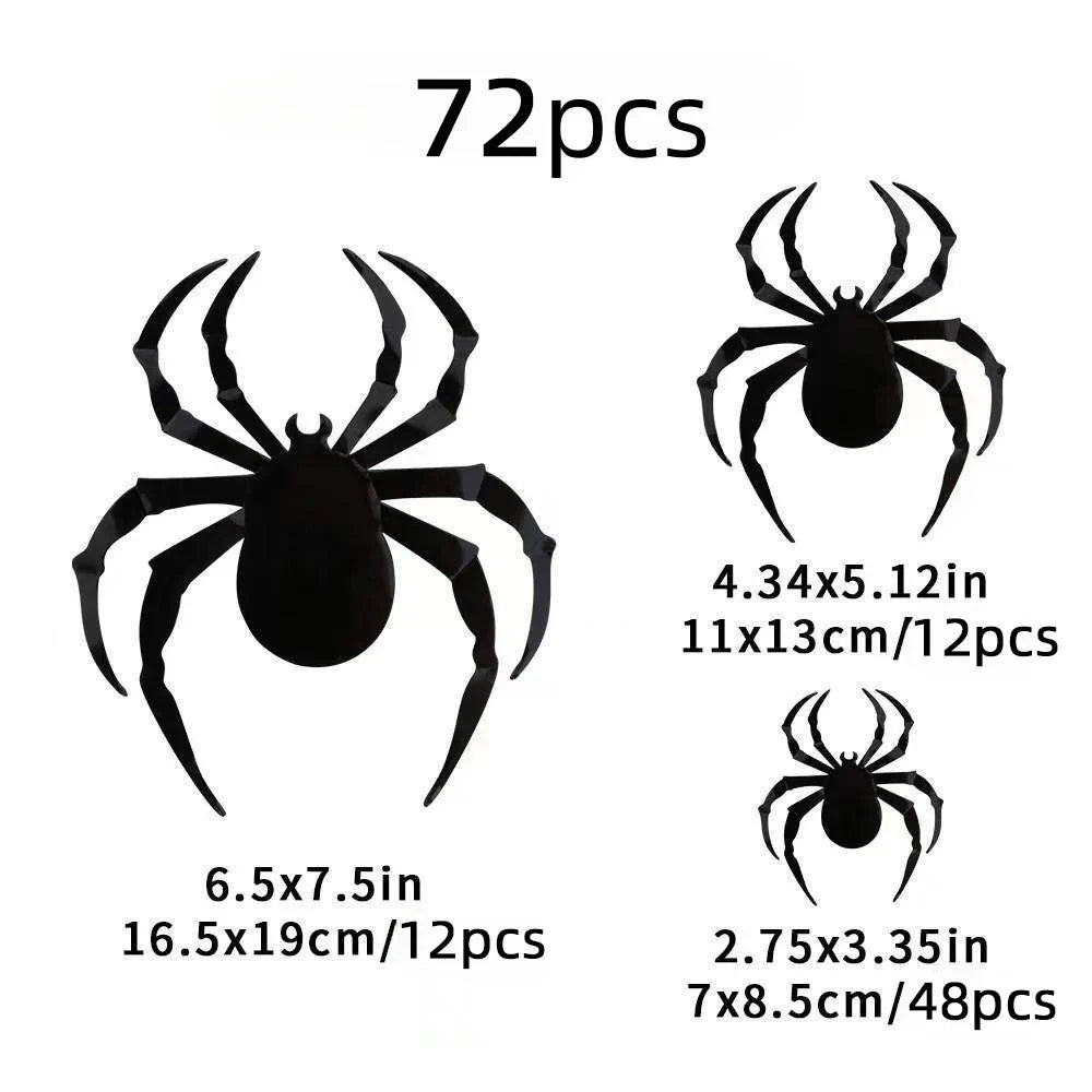 3D czarne naklejki nietoperze PVC