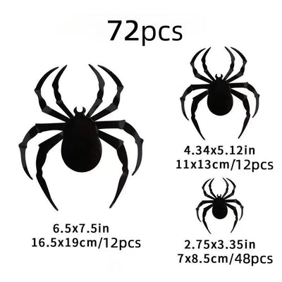 3D czarne naklejki nietoperze PVC