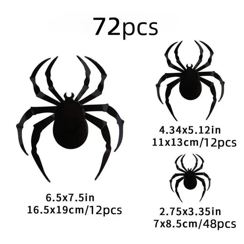 3D czarne naklejki nietoperze PVC