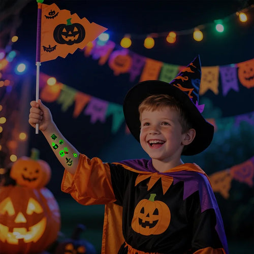 10 szt. tatuaże świecące dynie