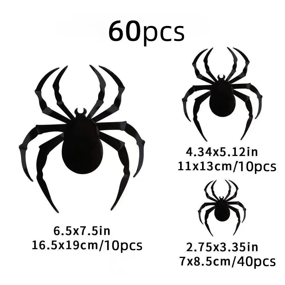 3D czarne naklejki nietoperze PVC