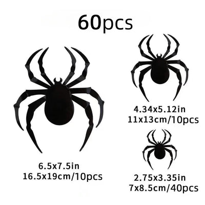 3D czarne naklejki nietoperze PVC
