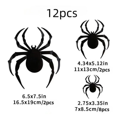 3D czarne naklejki nietoperze PVC