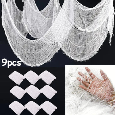 Czarna gaza dekoracyjna – Halloween