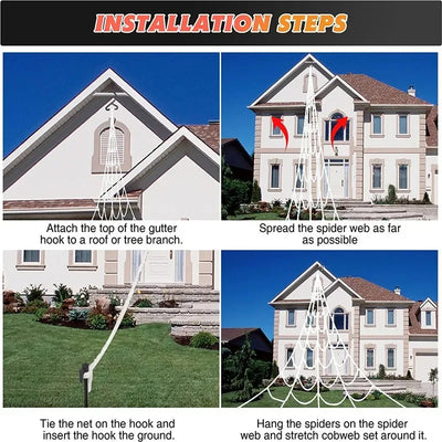 Gigantyczna pajęczyna z pająkiem