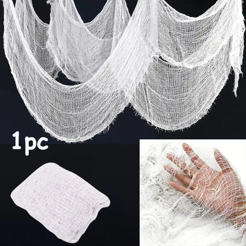 Czarna gaza dekoracyjna – Halloween