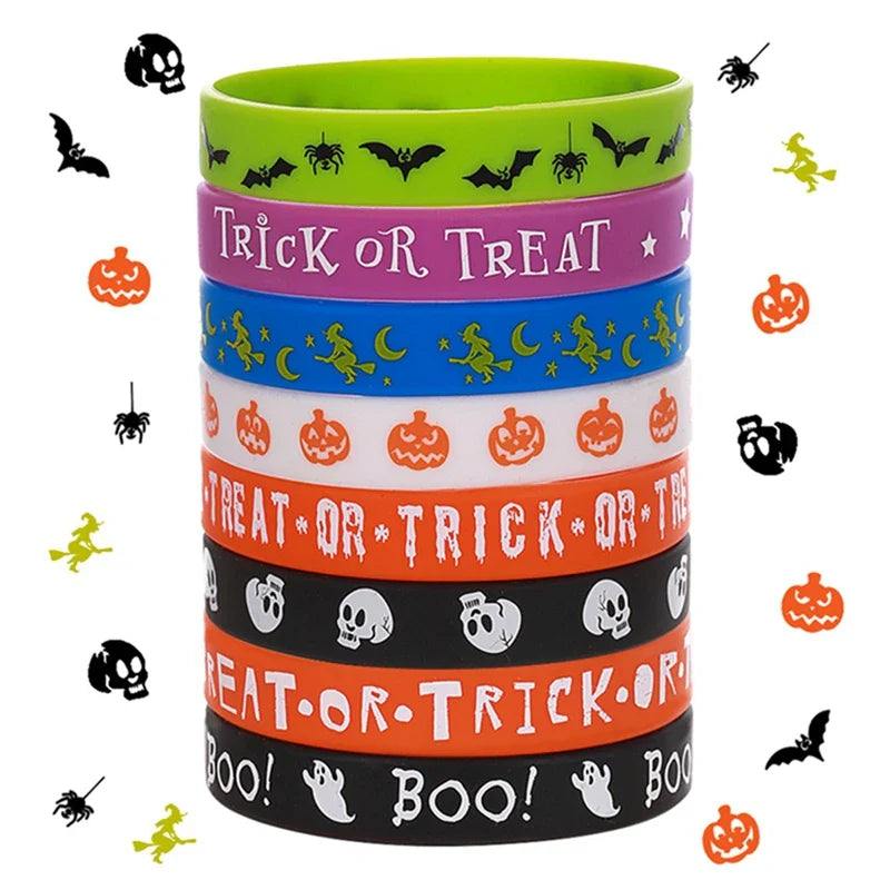 12/24 szt. silikonowe bransoletki Halloween