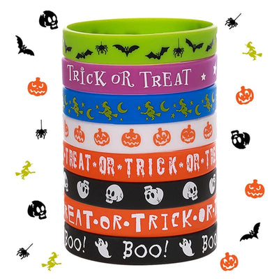 12/24 szt. silikonowe bransoletki Halloween