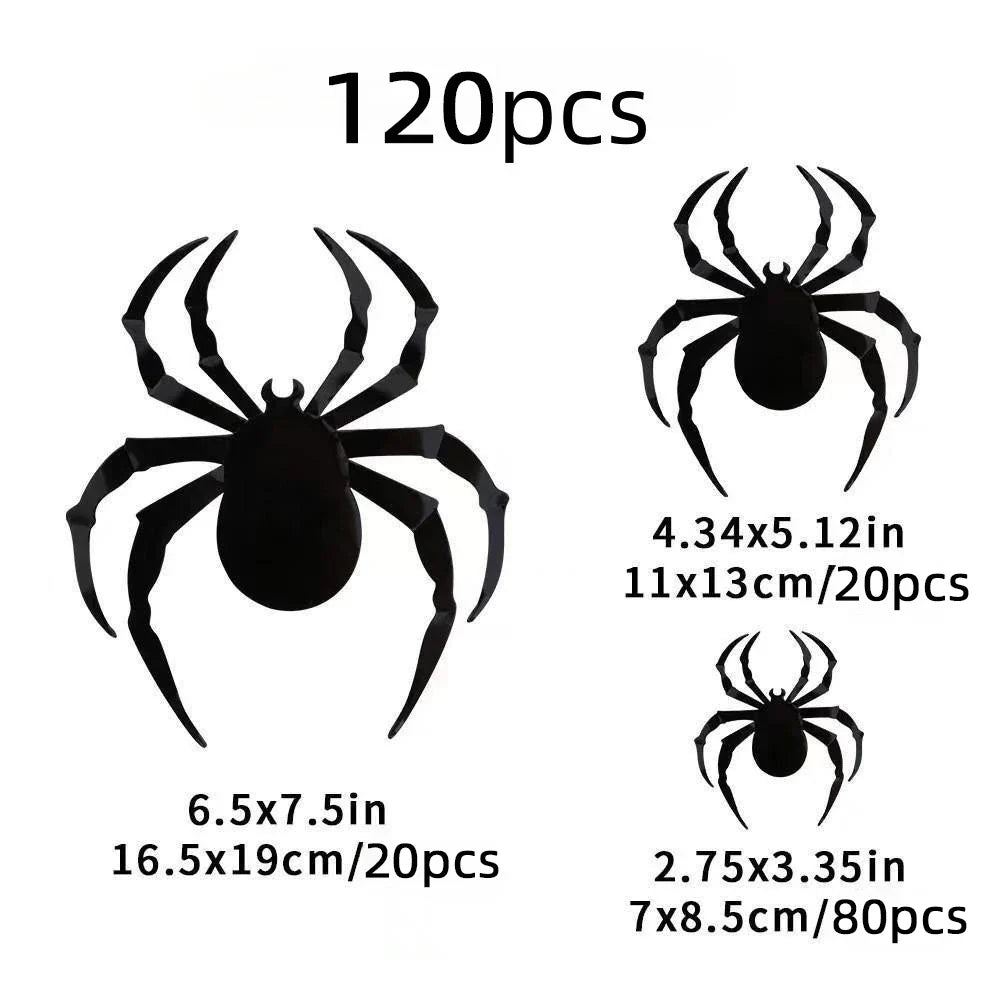 3D czarne naklejki nietoperze PVC