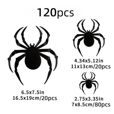 3D czarne naklejki nietoperze PVC