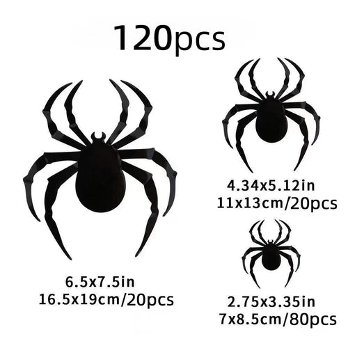 3D czarne naklejki nietoperze PVC