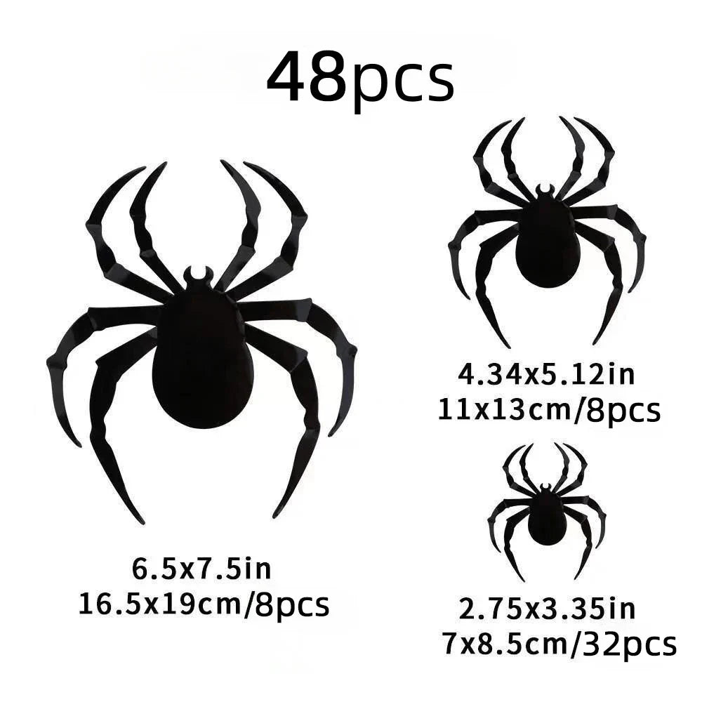 3D czarne naklejki nietoperze PVC