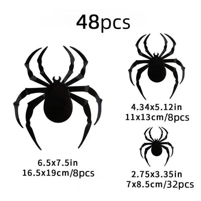 3D czarne naklejki nietoperze PVC