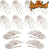 1–6 par realistyczne dłonie szkieletu