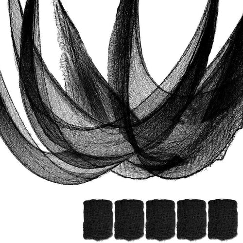 Czarna gaza dekoracyjna – Halloween