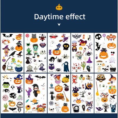 10 szt. tatuaże świecące dynie