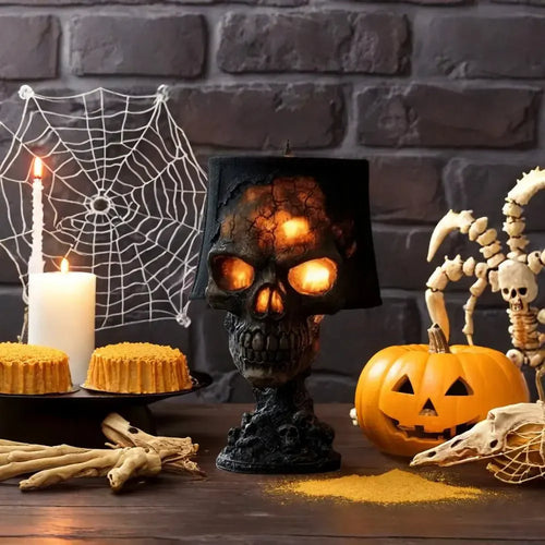 Lampka biurkowa – czaszka LED