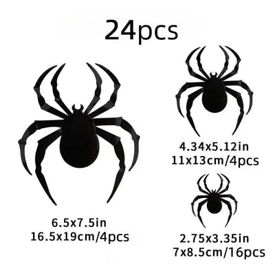 3D czarne naklejki nietoperze PVC