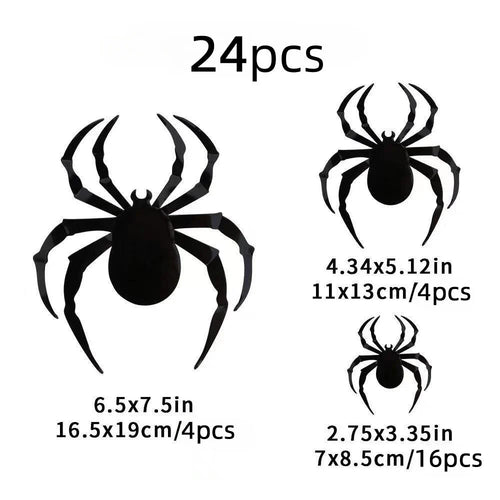 3D czarne naklejki nietoperze PVC