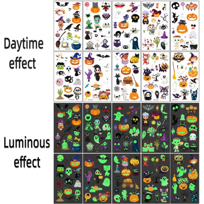 10 szt. tatuaże świecące dynie