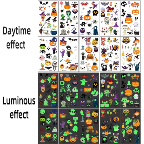 10 szt. tatuaże świecące dynie