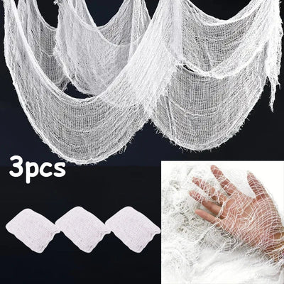 Czarna gaza dekoracyjna – Halloween