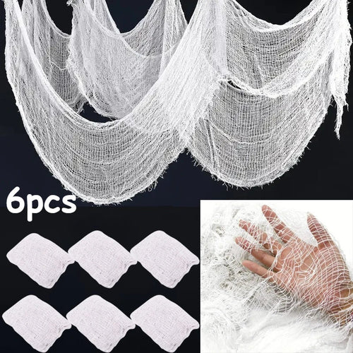 Czarna gaza dekoracyjna – Halloween