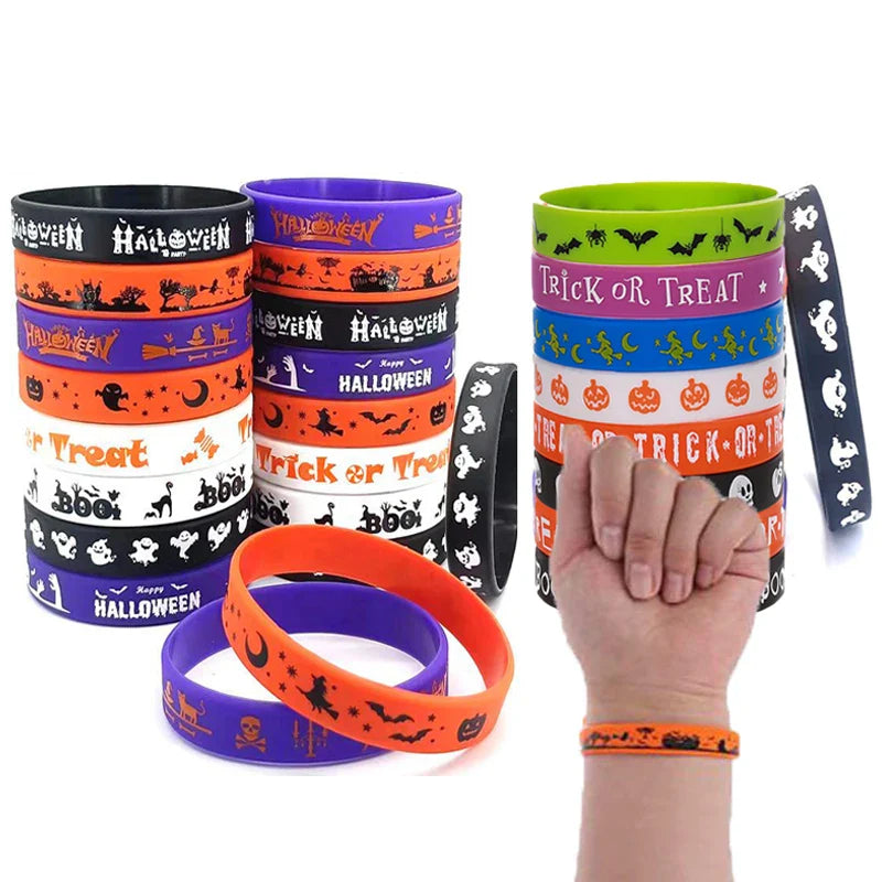 12/24 szt. silikonowe bransoletki Halloween