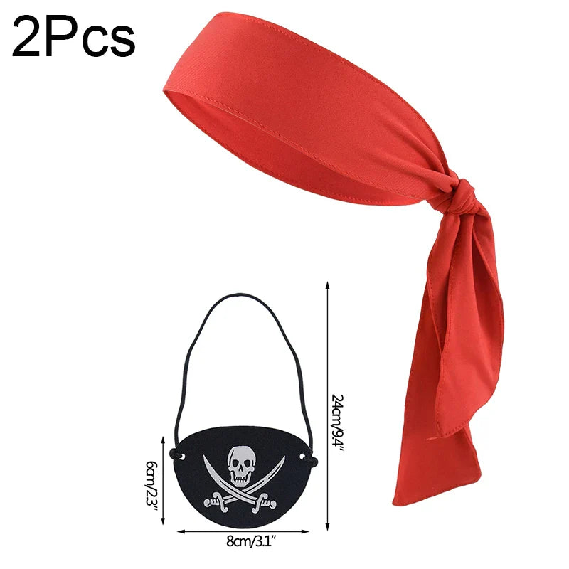 2 szt. opaska pirat + opaska na oko